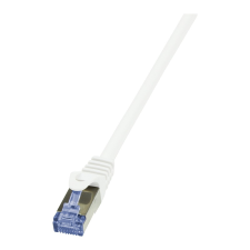 LogiLink S/FTP CAT6A Patch kábel 1.5m Fehér kábel és adapter