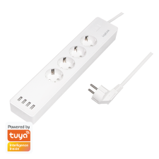 LogiLink SH0104 230V WiFi Smart elosztó 4 aljzatos 1.8m - Fehér hosszabbító, elosztó