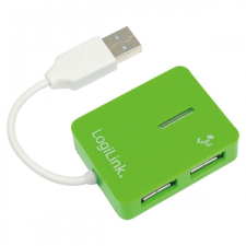 LogiLink Smile USB 2.0 hub 4-port Green hub és switch