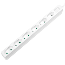LogiLink Socket outlet 6-wayslim 1.5m fehér hosszabbító, elosztó