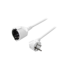 LogiLink Tápkábel hosszabbító, CEE 7/7 (90 ) CEE 7/3, fehér, 3 m hosszabbító, elosztó