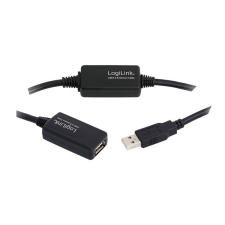 LogiLink USB2.0 Extension cable 15m Black kábel és adapter