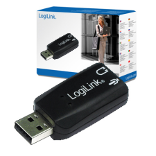 LogiLink USB2.0-s audió adapter/mikrofon jack dugó asztali számítógép kellék