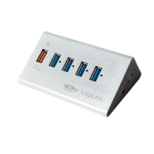 LogiLink USB3.0 High Speed Hub 4-Port + 1x Fast Charging Port hub és switch