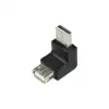  LogiLink USB 2.0 adapter, USB-A/M USB-A/F, 90 -os szög, fekete