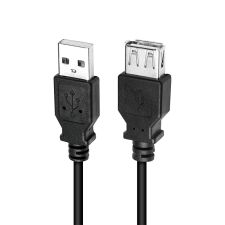 LogiLink USB 2.0 Árnyékolt hosszabbító kábel 2m - Fekete kábel és adapter