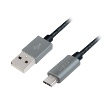 LogiLink usb 2.0 kábel, usb-a/m - micro-usb/m, nylon, alu, 1 m kábel és adapter