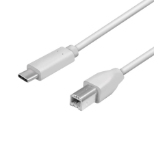  Logilink USB 2.0 Type-C kábel, C/M - USB-B/M, szürke, 1 m kábel és adapter