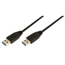 LogiLink USB 3.0 kábel A típus>A típus fekete 2m kábel és adapter