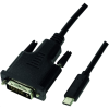 LogiLink USB 3.2 Gen 1x1 USB-C M -> DVI 3m kábel (UA0332) (UA0332)