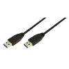LogiLink - USB-A 3.0 összekötő kábel 1 m, fekete - CU0038