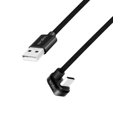 LogiLink USB-A - USB-C (U-alakban hajlított) kábel 1m fekete (CU0192) (CU0192) kábel és adapter