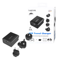  Logilink USB-csatlakozós utazó adapter 2,1A gyorstöltéshez, 10,5W egyéb hálózati eszköz