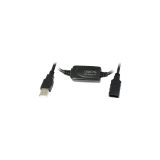 LogiLink USB Kabel A -> A St/Bu 25.00m Verl. schwarz (UA0147) kábel és adapter