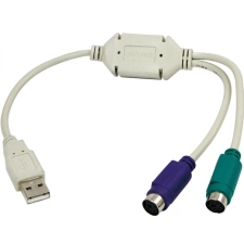 LogiLink USB PS/2 Átalakító Szürke 30cm AU0004A kábel és adapter