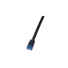 LogiLink UTP CAT6 lapos patch kábel 1 m (fekete) kábel és adapter