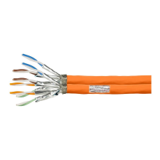 LogiLink Verlegekabel S/FTP Cat7 AWG23 1000MHz,orange,duplex (CPV0063) kábel és adapter