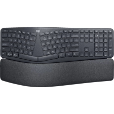 Logitech Ergo K860 vezeték nélküli ergonómikus billentyűzet Nemzetközi kiosztás Fekete billentyűzet
