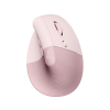 Logitech LIFT függőleges ergonomikus egér, jobbkezes kivitel, rózsaszín, 2,4GHz+BT (910-006478)