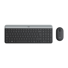 Logitech MK470 Slim Wireless Billentyűzet + Egér (Grafitszürke) - Angol (UK) (920-009202) billentyűzet