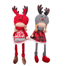  Lógólábú szarvas sapis lányka M30cm dekorációs kellék