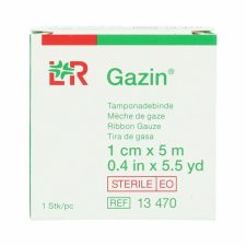 LOHMANN &amp; RAUSCHER GAZIN® tamponáló pólya, 2cmx5m, 1 rétegű, steril, tekercsben gyógyászati segédeszköz