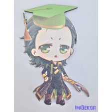  Loki (Thor testvére) ballagó kalapos táblácska dekorációs kellék