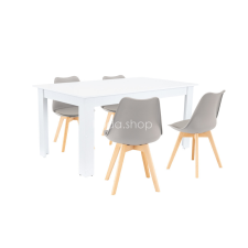  Lola 4+1 étkező garnitúra szürke-fehér bútor