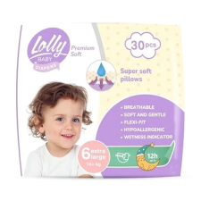 LOLLY BABY Premium soft 6-os méret (30 db) pelenka