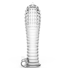 Lonely Lonely - vibrációs, vastagodó péniszköpeny (áttetsző) péniszköpeny