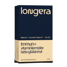  Longera Immun+ vitaminkomplex béta-glükánnal étred-kiegészítő kapszula 30 db vitamin és táplálékkiegészítő