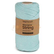 Loop&#039;ncraft Macrame String (Kifésülhető), 3mm - Menta zöld rövidáru