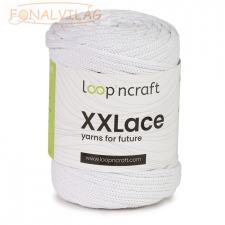 Loop'ncraft XXLace zsinórfonal, 4mm - Fehér rövidáru