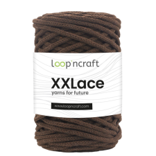 Loop&#039;ncraft XXLace zsinórfonal, 4mm - Sötét barna rövidáru