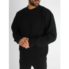  Loose-fitting Black Sweatshirt férfi pulóver, kardigán