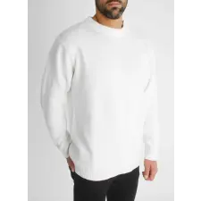  Loose-fitting White Sweatshirt férfi pulóver, kardigán