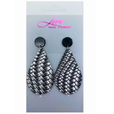 Lora ezüst színű kosármintás lógós fülbevaló 81988 fülbevaló