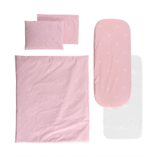 Lorelli ágynemű garnitúra mózeskosárba - Little Bear Pink babaágynemű, babapléd