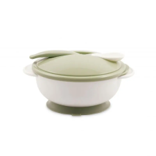 Lorelli Baby care etető tál + kanál - mint green babaétkészlet