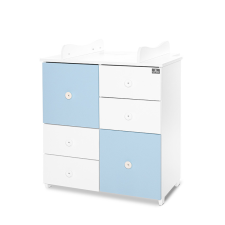 Lorelli Cupboard pelenkázó komód - White & Baby Blue ÚJ pelenkázó