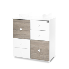 Lorelli Cupboard pelenkázó komód - White & Coffee ÚJ pelenkázó
