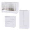  Lorelli Dream kiságy 70x140 + Komód + Exclusive szekrény - White