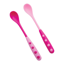 Lorelli Hosszú nyelű kanál 2 db - Pink babaétkészlet