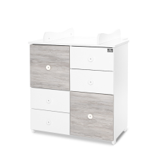 Lorelli Lorelli Cupboard pelenkázó komód - White & Artwood ÚJ pelenkázó