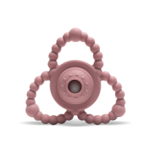 Lorelli Lorelli Természetes szilikon csörgő-rágóka - Deep Pink egyéb bébijáték