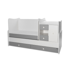 Lorelli MiniMax kombi ágy 72x190 - White & Stone Grey kiságy, babaágy