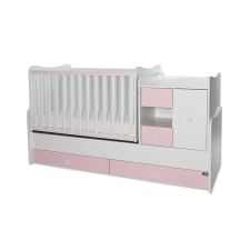 Lorelli MiniMax kombi ágy 72x190 - White / Orchid Pink kiságy, babaágy
