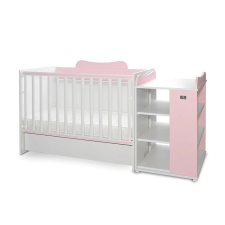 Lorelli Multi kombi ágy 190x72 - White Orchid Pink kiságy, babaágy