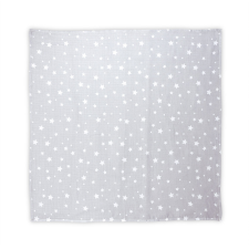 Lorelli Muszlin takaró 80x80 cm - Grey With Stars babaágynemű, babapléd