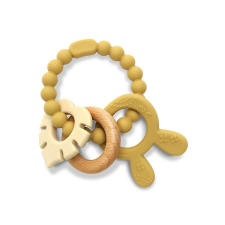  Lorelli Nyuszi szilikon és bükkfa rágóka - Yellow rágóka